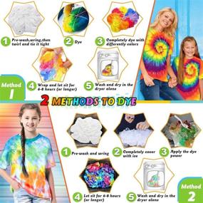 img 2 attached to 🎨 Vibrant Tie Dye Kit for Kids & Adults - Complete 36 Packet Set with 18 Colors | One-Step Fabric Dye Art Party Set | Ideal DIY Gift for Artists, Men, Women | T-Shirts, Canvas, Textiles