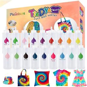 img 4 attached to 🎨 Vibrant Tie Dye Kit for Kids & Adults - Complete 36 Packet Set with 18 Colors | One-Step Fabric Dye Art Party Set | Ideal DIY Gift for Artists, Men, Women | T-Shirts, Canvas, Textiles