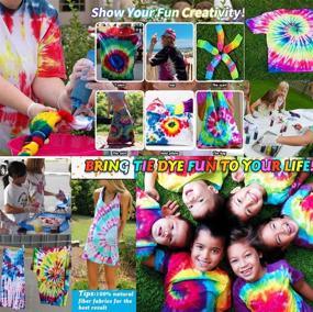 img 3 attached to 🎨 Vibrant Tie Dye Kit for Kids & Adults - Complete 36 Packet Set with 18 Colors | One-Step Fabric Dye Art Party Set | Ideal DIY Gift for Artists, Men, Women | T-Shirts, Canvas, Textiles
