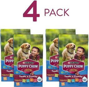 img 3 attached to 🐶 Purina Puppy Chow Tender & Crunchy Dry Puppy Food - 4.4 lb. Bags (Pack of 4): Nourishing and Delicious Dog Food for Growing Pups!