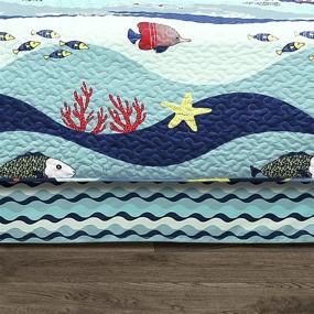 img 2 attached to Lush Decor Sea Life 6 Piece Daybed Cover Set in Blue - Lush Décor