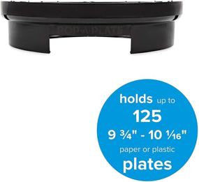 img 3 attached to 🍽️ Camco 57023 Pop-A-Plate, 10-Inch - Compact Black Plate Holder & Dispenser - Space-Saving Solution