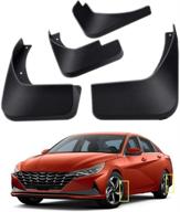 🚗 2021 hyundai elantra mud flaps kit: splash guard fender set for front and rear - topgril 4-pc mud flap set for 2022 logo