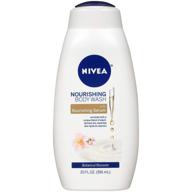 🌸 nivea питательное растительное моющее средство "блеск цветов" - 20 fl oz с питательным сывороткой. логотип