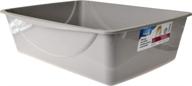 😺 jumbo petmate doskocil litter pan in blue mesa/mouse grey logo