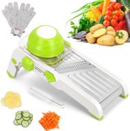 🥕 effortlessly slice, dice, and julienne: vinipiak adjustable manual mandoline slicer with two-sided stainless steel blade for perfectly cut vegetables, potatoes, and waffle fries logo