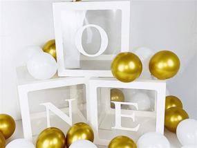 img 2 attached to 🎈 Kalapaty 1st Birthday Balloon Box Party Decorations for Boys or Girls – 30 PCs Gold, White, and Transparent Metal Balloons for 1st Birthday Baby Shower Party Décor