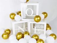 🎈 kalapaty 1st birthday balloon box party decorations for boys or girls – 30 pcs gold, white, and transparent metal balloons for 1st birthday baby shower party décor логотип