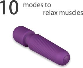 img 2 attached to Waterproof & Quiet Mini Personal Wand Massager - 10 Patterns & Speeds, USB Rechargeable - Ideal Mini Massager for Women, Men Body, and Neck (Purple)