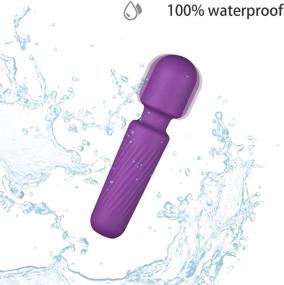 img 1 attached to Waterproof & Quiet Mini Personal Wand Massager - 10 Patterns & Speeds, USB Rechargeable - Ideal Mini Massager for Women, Men Body, and Neck (Purple)