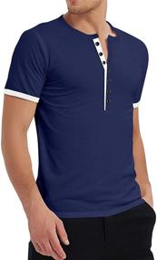 img 1 attached to 👕 Men's Casual T-Shirt: Ranberone Sleeve Henley Clothing