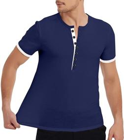 img 3 attached to 👕 Men's Casual T-Shirt: Ranberone Sleeve Henley Clothing