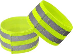 img 2 attached to Reflective Elastic Waist Belt Band with Buckle Clip and Two Reflective Strips - Ideal for Cycling, Biking, Walking, Jogging, Running Gear, and Outdoor Sports