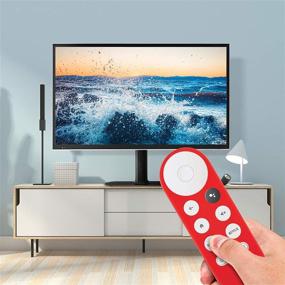 img 3 attached to 🔴 Enhanced Silicone Cover Replacement for Chromecast with Google TV 2020 Voice Remote Control - Premium Red Protective Case