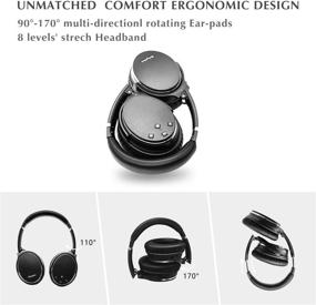 img 1 attached to 🎧 Renewed Srhythm NC35 Noise Cancelling Headphones - Wireless Bluetooth 5.0, Fast Charge Over-Ear Lightweight Headset with Microphones, Mega Bass, 40+ Hours’ Playtime, Low Latency