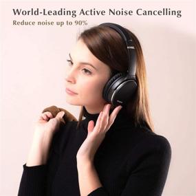 img 3 attached to 🎧 Renewed Srhythm NC35 Noise Cancelling Headphones - Wireless Bluetooth 5.0, Fast Charge Over-Ear Lightweight Headset with Microphones, Mega Bass, 40+ Hours’ Playtime, Low Latency