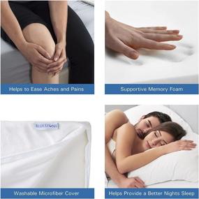 img 1 attached to Elevated Support Cushion for Leg, Knee, Back, Hip, and Joint Pain - Wedge Pillow for Sciatica Relief, Spine Alignment, Pregnancy, and Better Sleep by Bluestone
