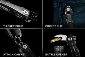 img 3 attached to 🔑 KeySmart Rugged: Multi-Tool Key Organizer with Bottle Opener & Pocket Clip (Holds up to 14 Keys, Black)