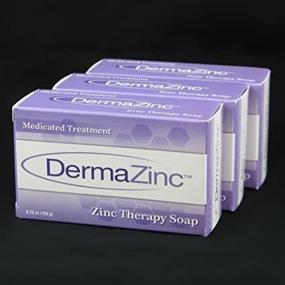 img 1 attached to 🧼 DermaZinc Zinc Therapy Soap - Pack of 3 Bars, 4.25 Ounce (120 gram) Each