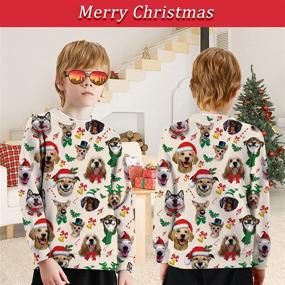 img 3 attached to 👦 Funky Kid Christmas Sweatshirt Sunglasses Pullover for Boys' Clothing: Fashion Hoodies & Sweatshirts