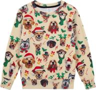 👦 funky kid christmas sweatshirt sunglasses pullover for boys' clothing: fashion hoodies & sweatshirts логотип