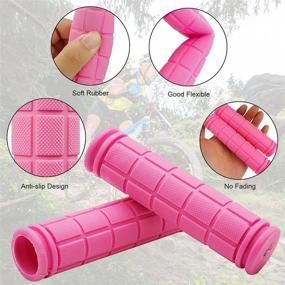 img 2 attached to 🚲 YOROZUCERY Bike Handlebar Grips with Tassel Streamers: Non-Slip Soft Rubber for Kids and Girls Boys - Mountain Bike, MTB, BMX, Scooter, Cruiser Bicycle Repair Replacement Parts