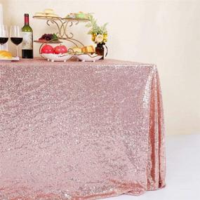 img 2 attached to 💫 60-Inch GFCC Sparkling Sequin Tablecloth - Perfect for Seamless Elegance