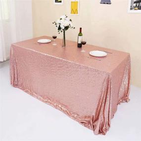 img 1 attached to 💫 60-Inch GFCC Sparkling Sequin Tablecloth - Perfect for Seamless Elegance