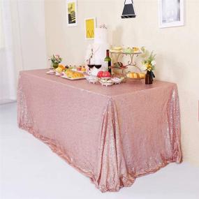 img 3 attached to 💫 60-Inch GFCC Sparkling Sequin Tablecloth - Perfect for Seamless Elegance