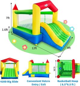img 2 attached to 🏀 Inflatable Bouncer Backyard: Nice2You Basketball Fun for All Ages!