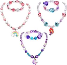 img 4 attached to 💎 Colorful G C Princess Necklace Bracelet - Boost Your Style