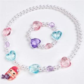 img 1 attached to 💎 Colorful G C Princess Necklace Bracelet - Boost Your Style
