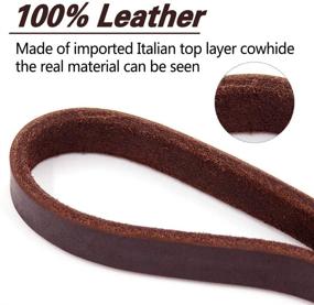 img 2 attached to 🐶 8-Foot Leather Braided Dog Leash - Genuine Cowhide Rope for Medium and Large Dogs Training and Walking - Soft and Durable