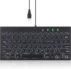 img 4 attached to 🖥️ Perixx PERIBOARD-429 US Wired Mini Backlit Keyboard - Thin and Silent Scissor Keys - White Backlight - US English Layout: Top-Notch Mini Keyboard with Thin, Silent Keys and White Backlight