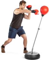 🥊 height adjustable freestanding punching bag with stand - boxing speed bag for teens & adults: ideal for mma training, boxing exercise, stress relief & fitness - high-quality boxing equipment and workout gear logo