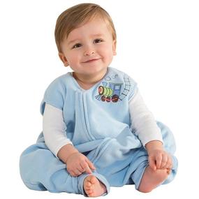 img 4 attached to 👕 Blue X-Large HALO Early Walker Sleepsack Micro Fleece Wearable Blanket with TOG 1.0