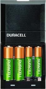 img 2 attached to 🔋 Duracell Ion Speed 4000 Battery Charger with 2 AA and 2 AAA Batteries - Charger for AA & AAA Batteries