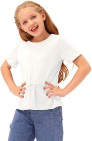 img 1 attached to 👗 Stylish Little Ruffle Spring Sleeve Girls' Clothing Collection by BesserBay