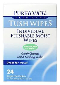 img 4 attached to Wipes Adults Individual Flushable Moist