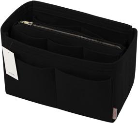 img 4 attached to Purse Organizer for Speedy, Neverful, and Graceful Totes - Black, Large