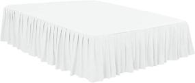 img 4 attached to 🛏️ PiccoCasa Ruffled Bed Skirt: Hotel Quality Polyester Brushed, Wrinkle and Fade Resistant, 16-Inch Drop, Twin Snow White