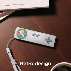 img 2 attached to Чехол elago R4 Retro для Siri Remote 2-го поколения 2021 года Apple TV - стиль классического контроллера [нефункциональный], синий светящийся в ночной темноте, с карабином и полным доступом ко всем функциям