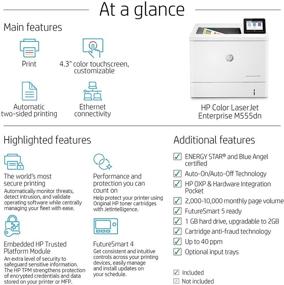 img 1 attached to Efficient & High-Quality Printing with HP Color LaserJet Enterprise M555dn Duplex Printer (7ZU78A)