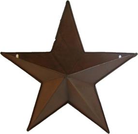 img 4 attached to 12-Inch Rust-Brown Tin Star Pocket Container by Craft Outlet Inc