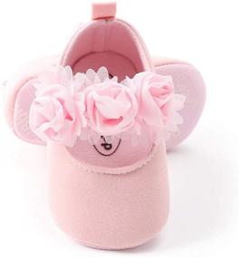 img 2 attached to 🌸 ENERCAKE Soft Sole Floral Infant Mary Jane Flats - Baby Girl Shoes for Baptism Dresses