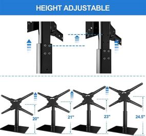 img 2 attached to JUSTSTONE Universal TV Stand: Heavy Duty Table Top Base for 37-70 inch Flat Screen TVs - Height Adjustable, VESA 600x400mm, Holds up to 110lbs