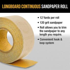 img 1 attached to 🪚 Dura-Gold Premium 120 Grit Gold Longboard Continuous Sandpaper Roll - Ideal for Automotive & Woodworking Sanders