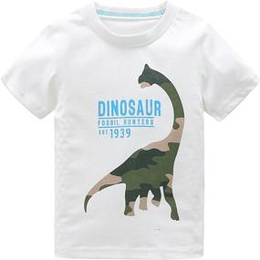 img 4 attached to 🦖 HowJoJo Dinosaur Monster Graphic T-Shirts for Boys' Apparel