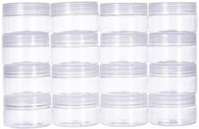 img 4 attached to 🔧 BENECREAT 16 Pack 4oz (120ml) Clear Slime Storage Jars with Wide-Mouth and Transparent Lids - Ideal for DIY Slime Making - 2.6x1.65