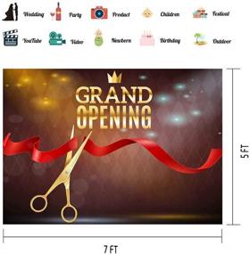 img 3 attached to 🎀 Фон красной лентой с золотой короной для торжественного открытия 7x5 футов - баннер мероприятия для фотобудки и студии ZYVV0541